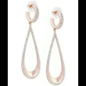 Guess new Pave lined Dangle Earrings